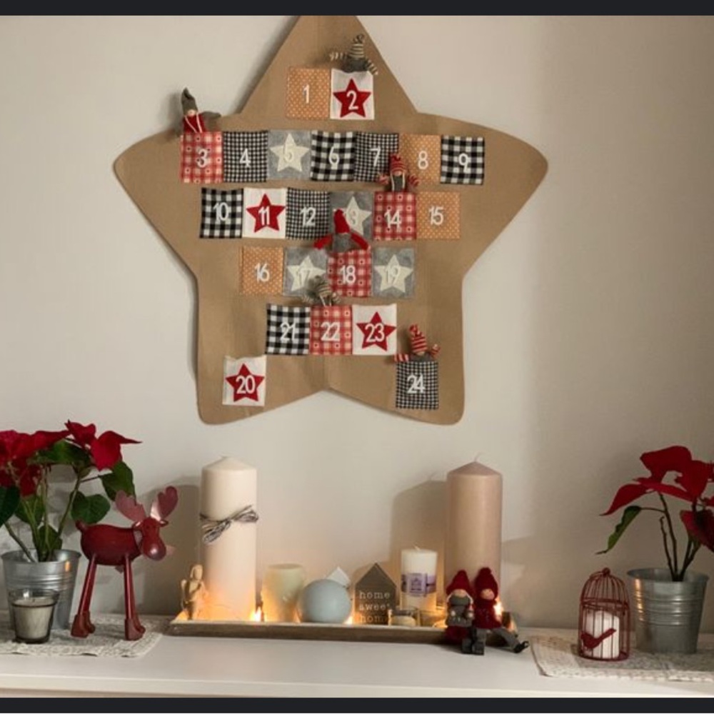 Reusable Large Star Christmas’s  Advent Calendar